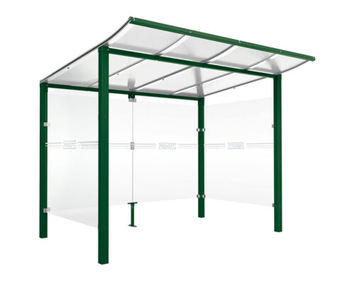 Fietsoverkapping Modulo met glazen wanden