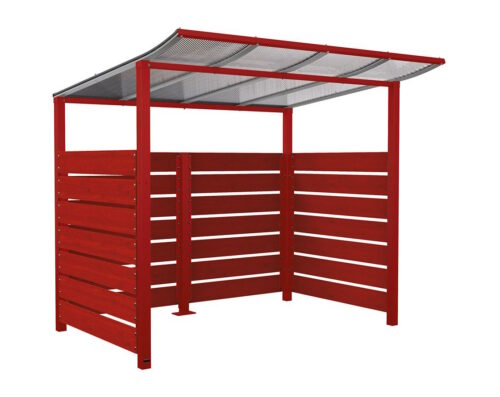 Fietsoverkapping Modulo met HPL wanden