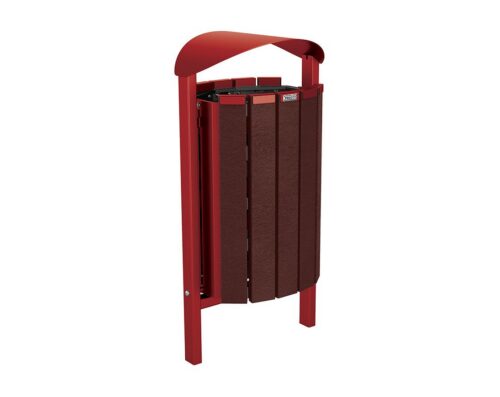 Afvalmand Silaos® 50 liter in staal en gerecycleerd plastic